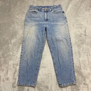 Vintage LL Bean Double L Relaxed Fit Mom Jeans Women Size 14P Union Made in USA